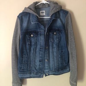 Old Navy sweatshirt jean jacket